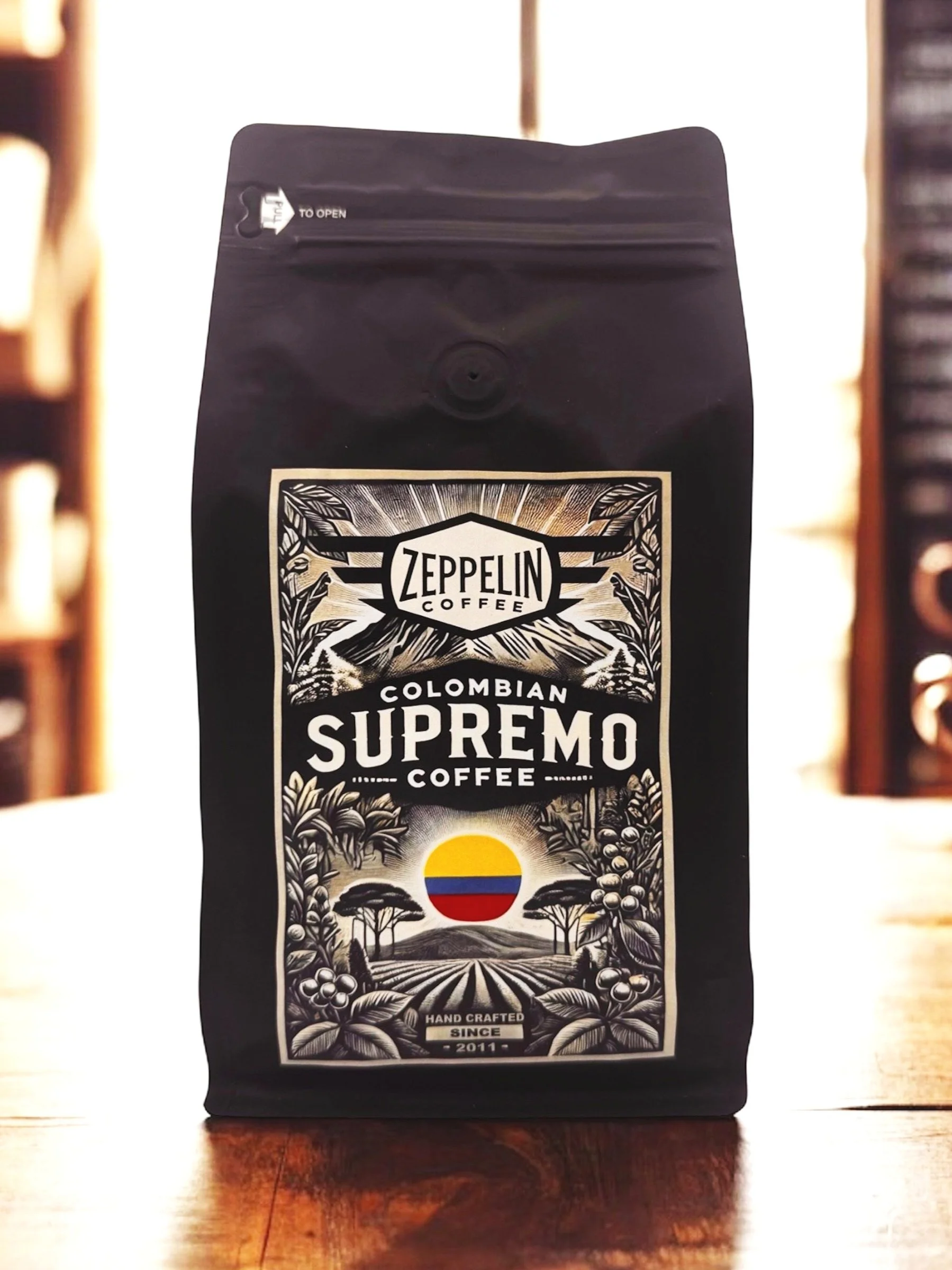 Colombian Supremo 16oz — Zeppelin Coffee Company